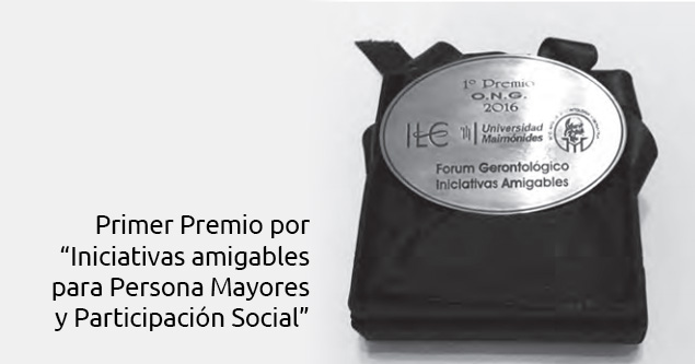 Primer Premio por Iniciativas amigables para Persona Mayores y Participación Social