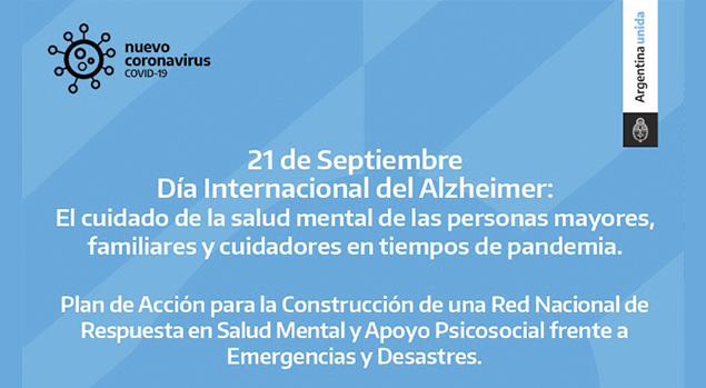 El cuidado de la Salud mental de las personas mayores, familiares y cuidadores en tiempos de pandemia.