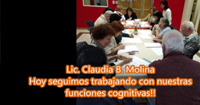 Estimulación cognitiva con la Lic. Claudia Molina II